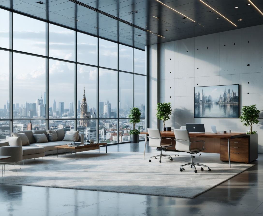 Moderné minimalistické kancelárske priestory v Bratislave s výhľadom na mesto